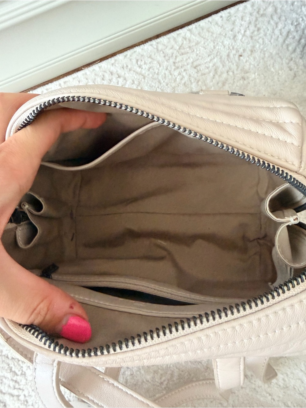 CELINE DION Vibrato Satchel Top Handle Cross Body Leather Purse NEW Retail $400 - Picture 10 of 14